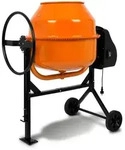 EBERTH 180L Betonmischer Elektrisch Mobil, 650W Motor, Gestell, Trommel und Zahnkranz