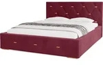 Polsterbett Golden Premium 120x200 cm, Bett mit Kopfteil, Doppelbett mit Bettkasten