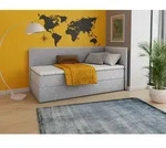 Boxspringbett Flame mit Bettkasten - Einzelbett mit Bonell-Matratze und Topper,