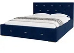 Polsterbett Golden Premium 140x200 cm, Bett mit Kopfteil, Doppelbett mit Bettkasten