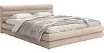 Selsey ALEGRE &ndash; Polsterbett mit wasserfestem Samtbezug und Stauraum, Beige,...