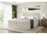 ALTDECOR Boxspringbett mit 2 Matratzen und Topper - 180x200 cm - MARCE KING - Creme