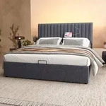 STILVORA Polsterbett 160x200cm Doppelbett mit LED-Beleuchtung und Verstellbares