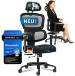 DESKSPACE Move Pro Ergonomischer B&uuml;rostuhl - H&ouml;henverstellbarer Drehstuhl
