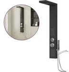 vidaXL Duschpaneel-System Aluminium Schwarz - Schwarz