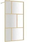 vidaXL Duschwand f&uuml;r Begehbare Dusche ESG Klarglas Golden 115x195cm - Gold