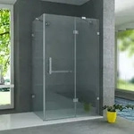 Belvit Duschkabine mit Pendelt&uuml;r 8 mm ESG Glas mit Nano Beschichtung 80x120x195 cm -