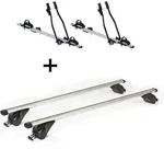 2x Fahrradtr&auml;ger SAGITTAR + Dachtr&auml;ger/Relingtr&auml;ger VDP KING1 kompatibel mit...