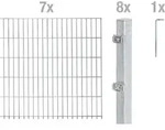 Alberts Doppelstabmatten Zaun, H&ouml;he 100 cm, L&auml;nge 14 m, Zaun-Komplettset zum