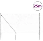 vidaXL Schwei&szlig;drahtzaun mit Spikes 25 x 1,2 m (B x H) - Silber