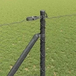 vidaXL Schwei&szlig;drahtzaun mit Spikes 25 x 1,4 m (B x H) - Grau