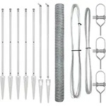vidaXL Schwei&szlig;drahtzaun mit Spikes 10 x 1,6 m (B x H) - Silber