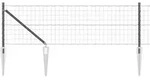 vidaXL Schwei&szlig;drahtzaun mit Spikes 50 x 0,4 m (B x H) - Grau