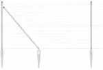 vidaXL Schwei&szlig;drahtzaun mit Spikes 10 x 1 m (B x H) - Silber
