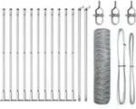 vidaXL Geschwei&szlig;ter Drahtzaun mit Betonfundament 25 x 0,4 m (B x H) - Silber