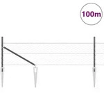 vidaXL Schwei&szlig;drahtzaun mit Spikes 100 x 0,5 m (B x H) - Grau