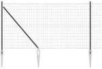 vidaXL Schwei&szlig;drahtzaun mit Spikes 10 x 1,4 m (B x H) - Grau