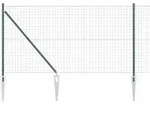 vidaXL Schwei&szlig;drahtzaun mit Spikes 25 x 1,2 m (B x H) - Gr&uuml;n
