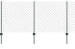 vidaXL Kettenzaun mit Pfosten 10 x 1 m PVC-beschichteter Stahl Gr&uuml;n - Gr&uuml;n