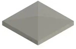 Pfostenkappe Osmo Dach Typ D 9,7 x 9,7 cm grau - Grau/Silber
