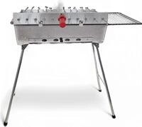 Mangal Astana Deluxe mit 11er Spie&szlig;dreher Grillmotor USB und Powerbank BBQ Deckel