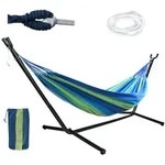 Gardlov H&auml;ngematte mit Gestell 200x150 cm &ndash; Indoor & Outdoor, stabiles