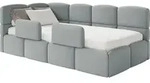 Selsey Cloudy &ndash; Kinderbett 120 cm, Bettkasten, 2x Rausfallschutz, Velours,...