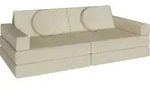 tectake&reg; Spielsofa Lilly 8-teilig, flexible Anordnung stapelbar - Beige