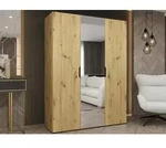 MIRJAN24 Kleiderschrank Malaga 150 mit Spiegel, Kleiderschrank, Garderobe...