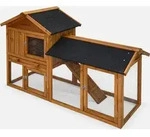 sweeek - Kaninchen- und Hasenstall, 4 Tiere, Stall mit Gehege, H&uuml;hnerstall -