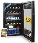Sommertal K&uuml;hlschrank GK 100&ndash; Leiser Getr&auml;nkek&uuml;hlschrank mit LED,...