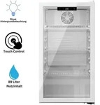 YUNA Cool-View GKS90W Glast&uuml;rk&uuml;hlschrank, 89 L &ndash; wei&szlig; mit LED &...