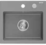 Mexen Milo 1-Becken-Granit-Sp&uuml;le 435 x 410 mm, Grau - 6505441000-71 - Grau