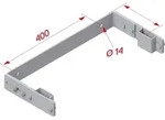 Hymer Wandhalter U-Form Stahl verzinkt verstellbar 0,29-0,41m