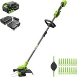 Greenworks 24V Akku-Rasentrimmer 33 cm Schnittbreite, 90&deg; drehbar, inkl....