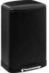 Ger&auml;umiger M&uuml;lleimer, Edelstahl, 50 l - Schwarz