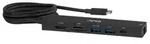CLUB3D 7-1 USB-C&reg; zu HDMI-HubTM, Kabelgebunden, 1000 Mbit/s, Schwarz, 136 mm, 34 mm,