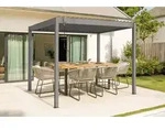 PIANA 3x2m freistehende, bioklimatische Pergola in taupefarbenem Aluminium - Taupe