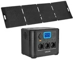 VEVOE Tragbare Powerstation, mit 200-W-Solarpanel, 1200-W-Solargenerator,
