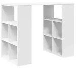 vidaXL Schreibtisch mit Regal Wei&szlig; 90 x 50 x 75 cm Holzwerkstoff - Wei&szlig;