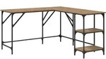 vidaXL Schreibtisch Artisan-Eiche 139 x 139 x 75 cm Holzwerkstoff - Braun