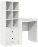 vidaXL Schreibtisch mit Schubladen mit Regal mit Speicher 2 pcs Wei&szlig; - Wei&szlig;