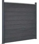 vidaXL Zaunelement-Set Grau 872x186 cm WPC - Grau