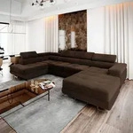 Masseno Ecksofa CASONE L-S mit Schlaffunktion U-Form, Sofa mit Bettkasten,