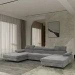 Masseno Ecksofa DETTI mit Schlaffunktion U-Form, Sofa mit Bettkasten,...