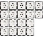 Schutzkontakt-Steckdose McPower Flair 250V/16A Einsteckschutz 18er-Pack -...