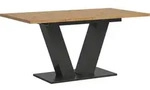 Ausziehbarer Esstisch Artisan Grau V-Fu&szlig;gestell 150-190 cm - Braun