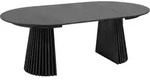 Osaka Esstisch Inkl. 2 Ansteckplatten, &oslash;120x120-160-200cm schwarz. - Schwarz