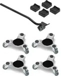 VEVOR M&ouml;belrollen 4er Set 158x158x65mm 200kg Tragkraft aus Stahl mit Dreieck
