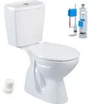 Stand-WC mit Taharet Keramik-Sp&uuml;lkasten Softclose WC-Sitz Toilette WC Senkrecht